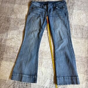 Y2K Blue Asphalt Women's Jeans Denim Bootcut Sz 28 Light‎ Wash Cuffed Hem
